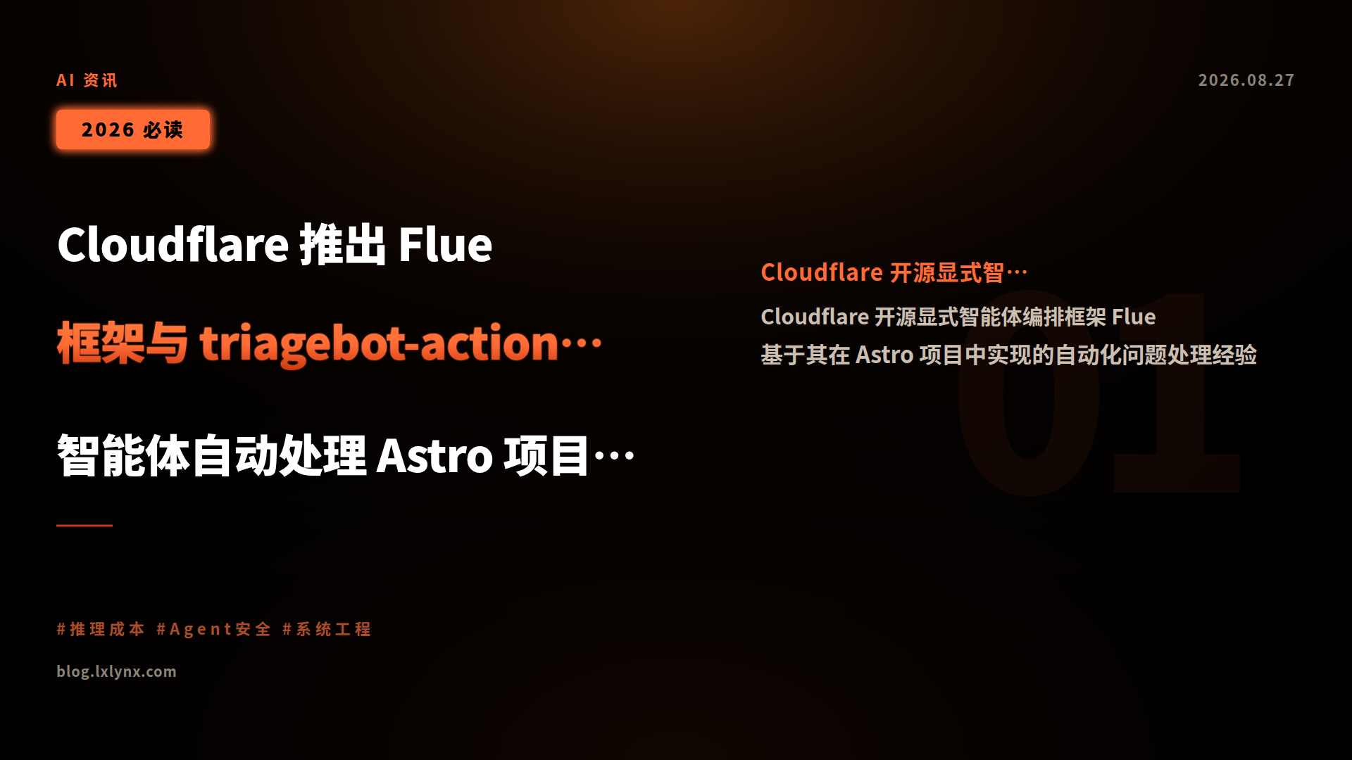 Cloudflare 推出 Flue 框架与 triagebot-action:AI 智能体自动处理 Astro 项目 85% 的 GitHub 问题