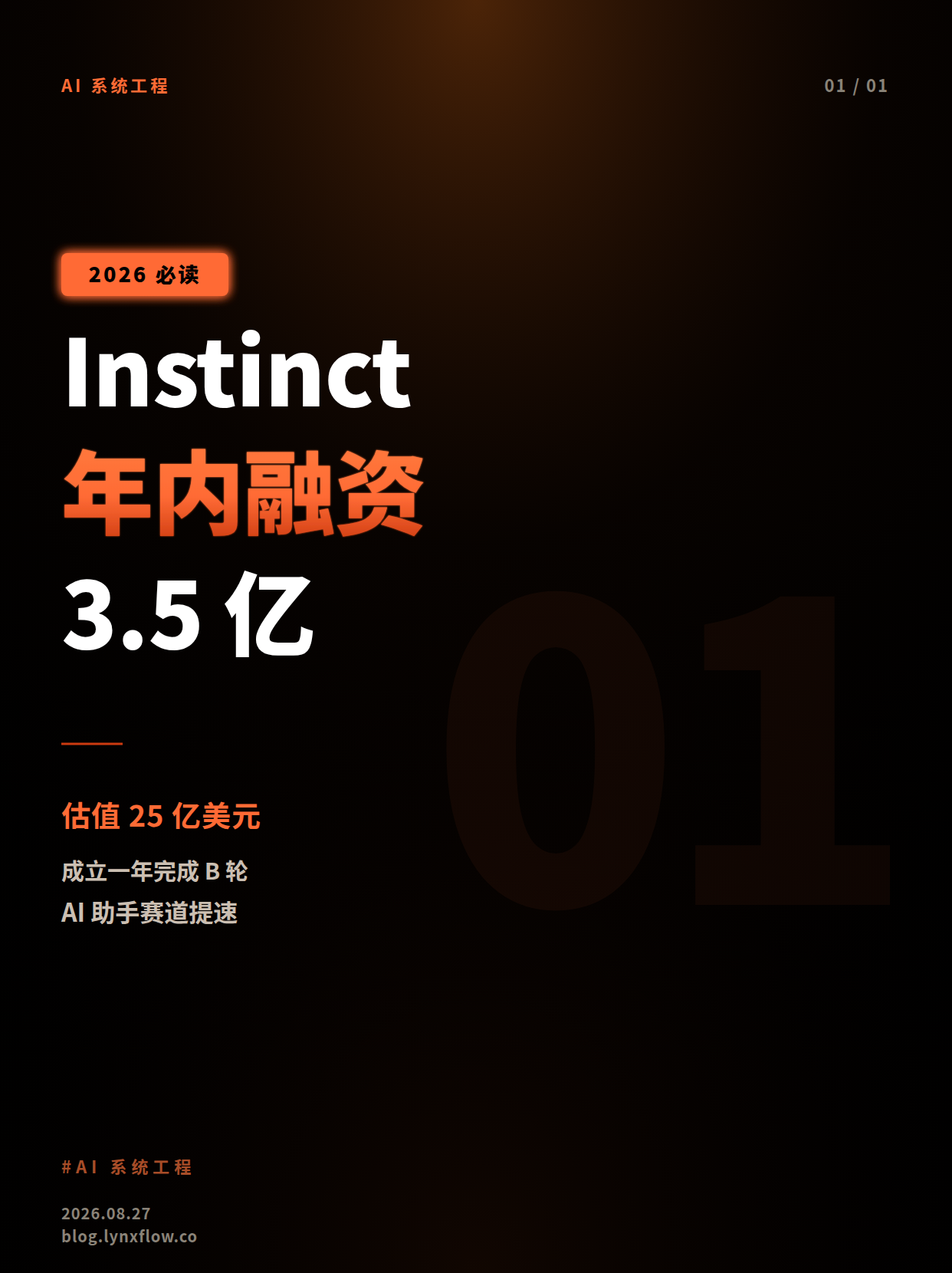 AI 初创公司 Instinct 年内融资 3.5 亿美元,估值达 25 亿美元
