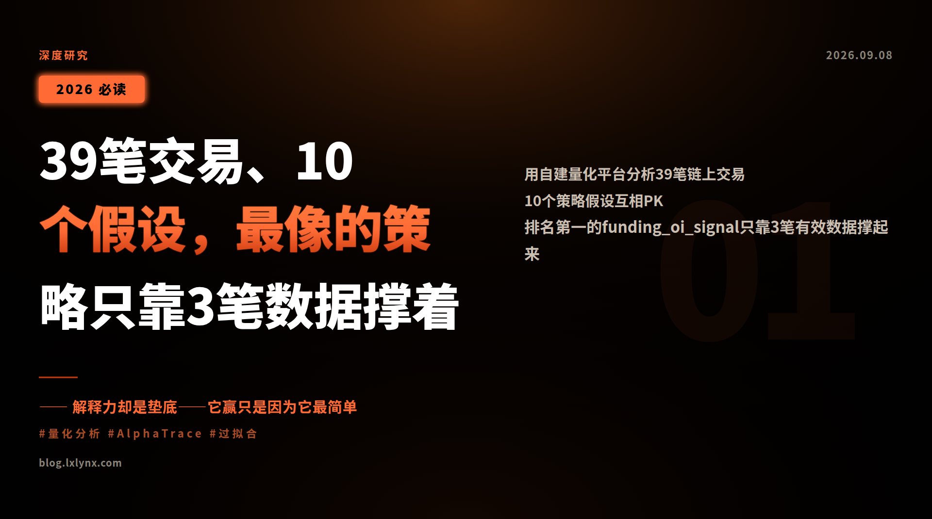 39笔交易、10个假设,最像的策略只靠3笔数据撑着