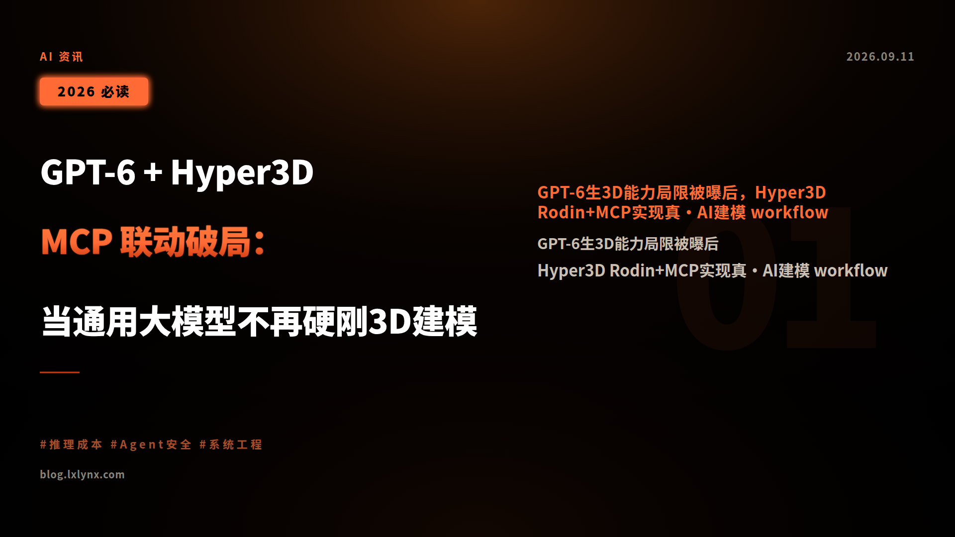 GPT-6 + Hyper3D MCP 联动破局:当通用大模型不再硬刚3D建模