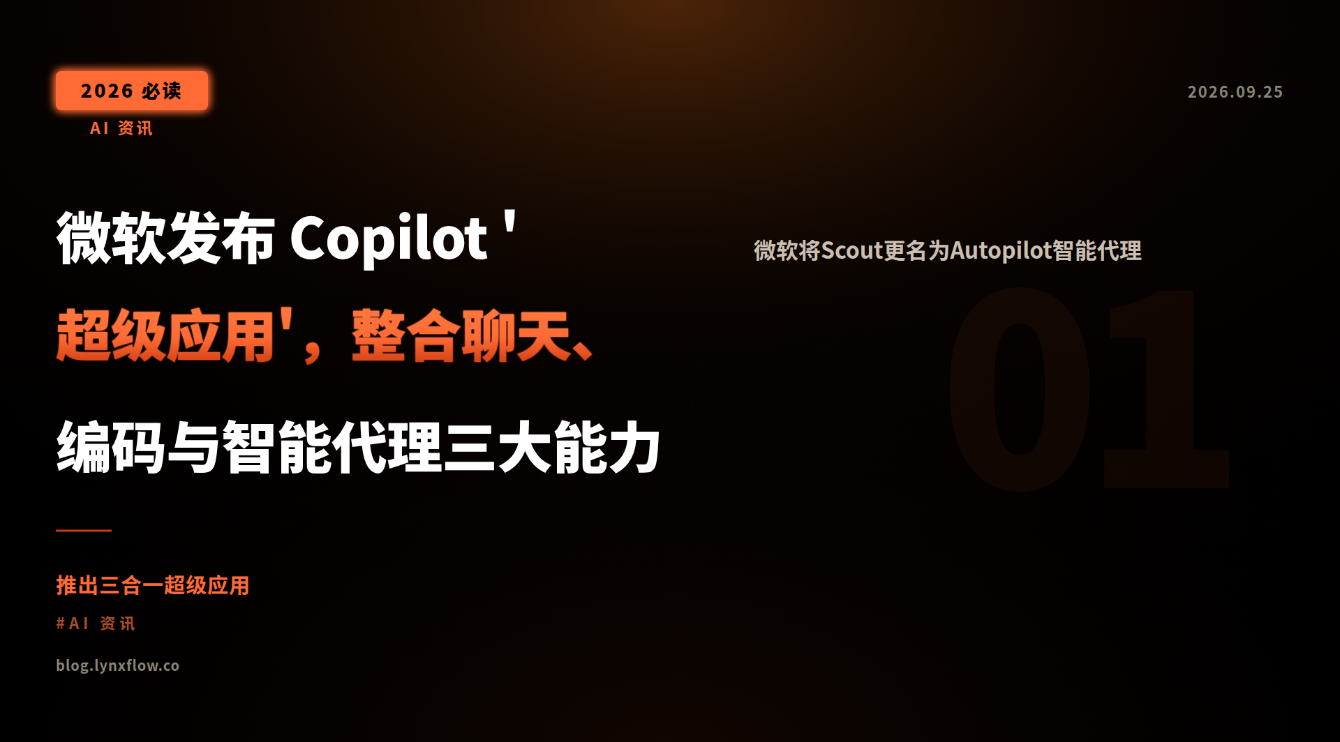 微软发布 Copilot '超级应用',整合聊天、编码与智能代理三大能力