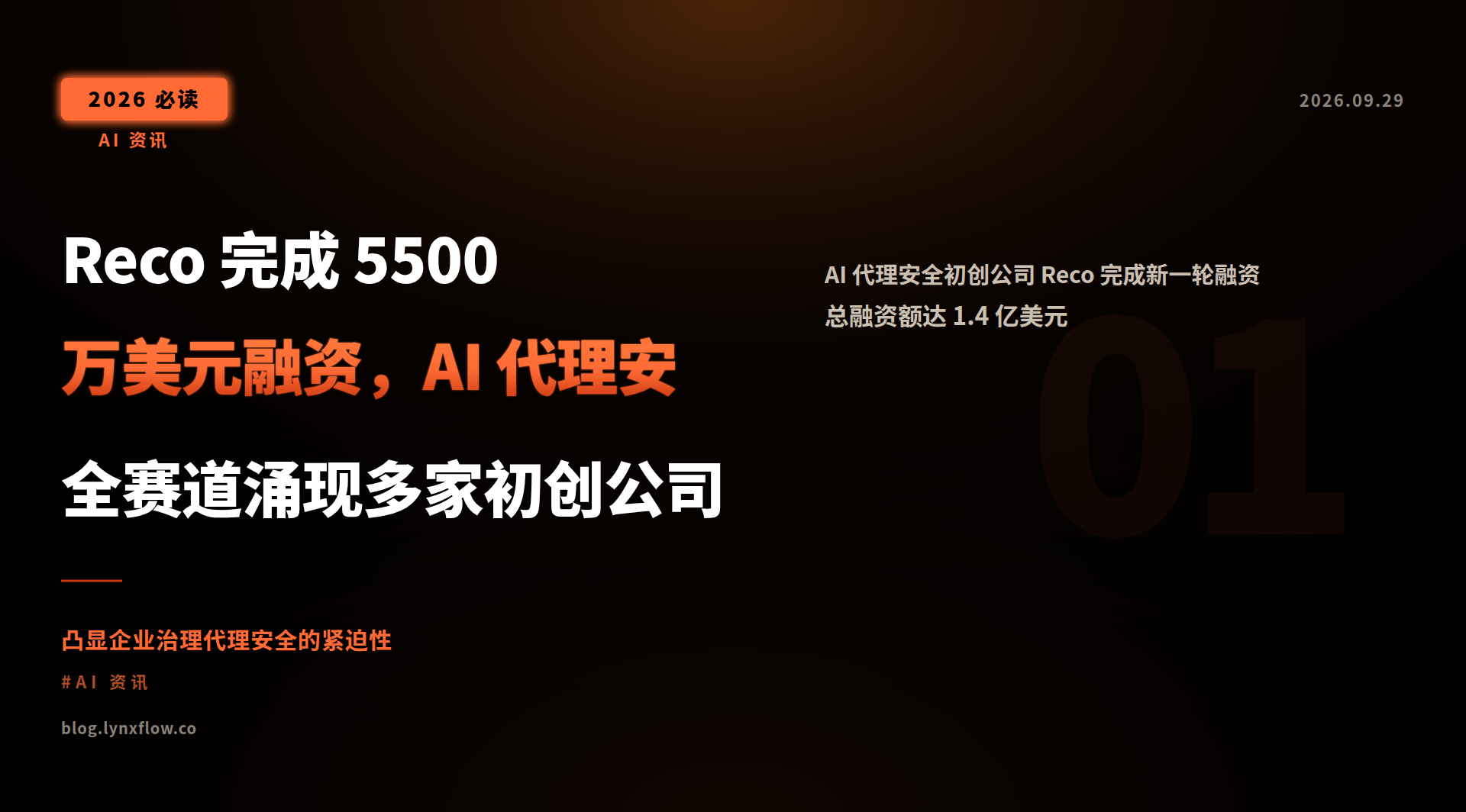 Reco 完成 5500 万美元融资,AI 代理安全赛道涌现多家初创公司