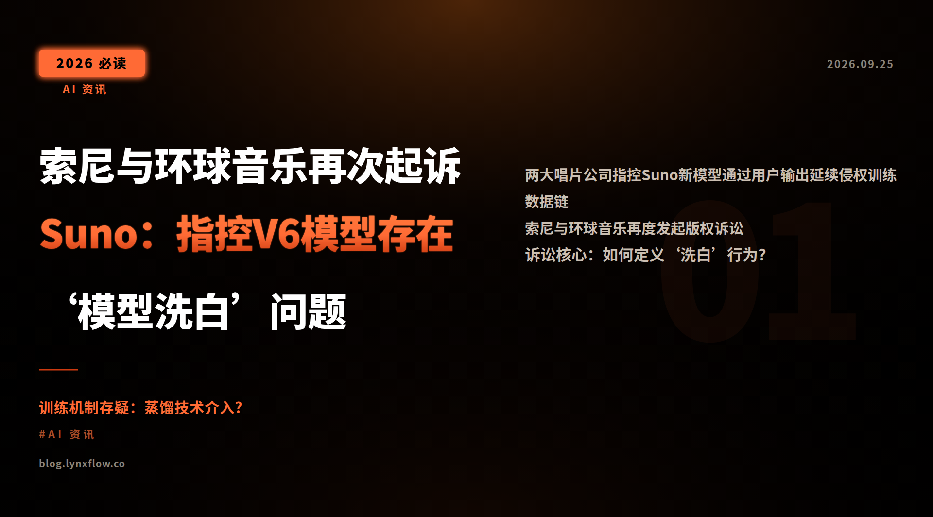 索尼与环球音乐再次起诉Suno:指控V6模型存在‘模型洗白’问题
