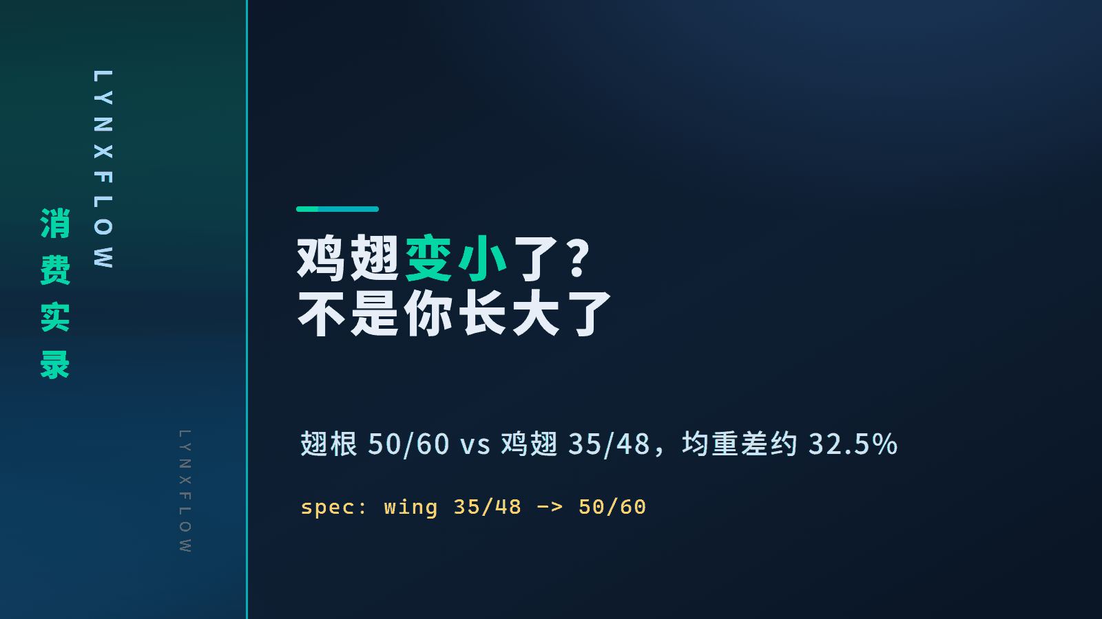 有时候你感觉鸡翅变小了,也可能不是你长大了
